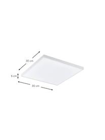 Pannello piccolo a LED luce regolabile con cambio colore e telecomando Turcona, Paralume: alluminio, Struttura: alluminio, Disco diffusore: plastica, Bianco, Larg. 30 x Alt. 6 cm