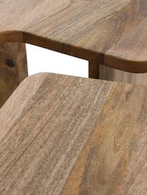 Tavolino da salotto rotondo in legno di mango Match 2 pz, Legno di mango, Legno di mango chiaro, Ø 90 cm
