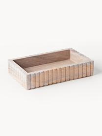 Aufbewahrungsbox Rita mit geriffeltem Rand, Sandstein, Beigetöne, mit Sand-Finish, B 20 x H 5 cm