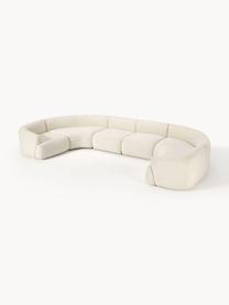 Sofá rinconera modular grande Sofia, Tapizado: 100% polipropileno Alta r, Estructura: madera de abeto, tablero , Patas: plástico El material util, Tejido blanco Off White, An 450 x F 231 cm