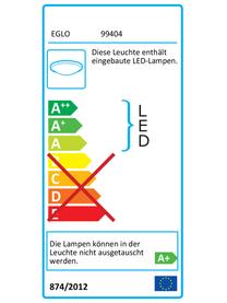 LED-Panel Competa, Lampenschirm: Kunststoff, Baldachin: Kunststoff, Schwarz, Weiß, Ø 34 x H 9 cm