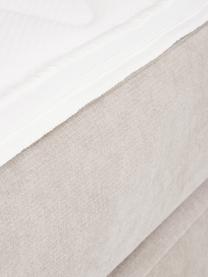 Lit à sommier tapissier Oberon, Tissu beige, larg. 160 x long. 200 cm, indice de fermeté 2