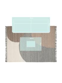 Tapis laine tissé main Eik, Tons gris et beiges