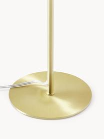 Lampada da tavolo in vetro opale Atlanta, Struttura: metallo ottonato, Bianco, dorato, Ø 15 x Alt. 45 cm