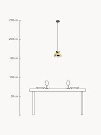 Lampada a sospensione piccola di design Butterfly, Paralume: metallo rivestito, Dorato lucido, Ø 21 x Alt. 19 cm