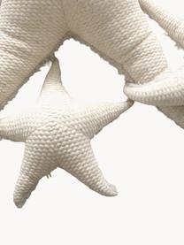 Handgefertigtes Kuschelkissen SeaStar, B 56 cm, Unten: Kunstpelz (100 % Polyeste, Cremeweiss gesprenkelt, Hellbeige, B 56 x H 17 cm