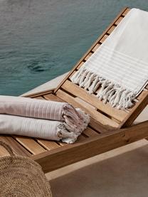 Fouta con flecos Freddy, Reverso: felpa rizada, Rosa, An 100 x L 180 cm