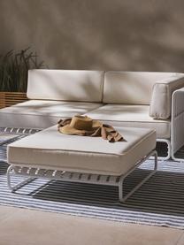 Pouf da giardino Caio, Rivestimento: 100% poliestere Con 20.00, Struttura: alluminio, Bianco latte, bianco, Larg. 95 x Prof. 95 cm