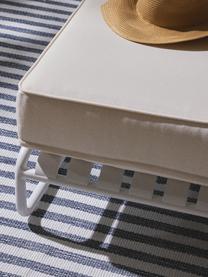 Pouf da giardino Caio, Rivestimento: 100% poliestere Con 20.00, Struttura: alluminio, Bianco latte, bianco, Larg. 95 x Prof. 95 cm