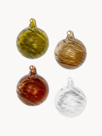 Boules de Noël soufflées bouche Twirl, 4 élém., Multicolore, Ø 10 cm