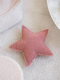 Cuscino in teddy Star, Rivestimento: teddy (100% poliestere), Rosa chiaro, Larg. 37 x Lung. 40 cm