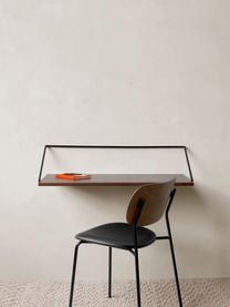 Nástěnný psací stůl ze dřeva a kovu Rail, Tmavé dřevo, Š 92 cm, H 45 cm