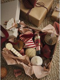 Décorations de sapin de Noël Julet, 4 élém., Carton, Beige, Ø 9 x haut. 10 cm