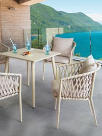 Set tavolo e sedie da giardino Brown 5 pz, Rivestimento: 100% poliestere, Tessuto beige, bianco crema, beige, Set in varie misure