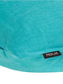 Housse de coussin pur lin turquoise Sven, Turquoise