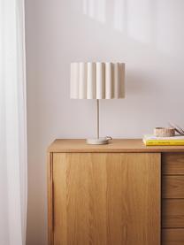 Lampe à poser en lin Lucina, Beige clair, Ø 32 x haut. 46 cm