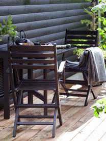 Chaise de jardin à accoudoirs en bois York, Noir