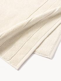 Lot de serviettes de bain avec bordure décorative Luxe, set de tailles variées, Blanc cassé, 3 éléments (1 serviette invité, 1 serviette de toilette et 1 drap de bain)