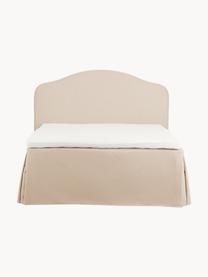 Premium Boxspringbett Dahlia, Webstoff Beige, B 140 x L 200 cm, Härtegrad H2