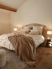 Cama continental Premium Dahlia, Patas: madera de abedul maciza p, Tejido beige, An 140 x L 200 cm, dureza H2