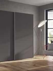 Schuifdeurkast Oliver met 2 deuren, inclusief montageservice, Frame: panelen op houtbasis, gel, Donkergrijs, 252 x 225 cm