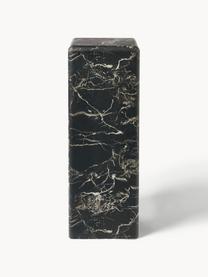 Sellette aspect marbre Look, Polyrésine recouvert d'un film de mélamine, Noir aspect marbre, larg. 33 x haut. 91 cm