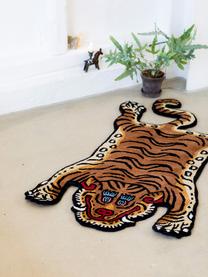 Ręcznie tuftowany dywan z wełny Tiger, 100% wełna

Włókna dywanów wełnianych mogą nieznacznie rozluźniać się w pierwszych tygodniach użytkowania, co ustępuje po pewnym czasie, Brązowy, czarny, S 70 x D 125 cm (Rozmiar XS)