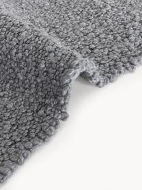 Tapis tissé main Leah, 88 % polyester, 12 % jute, certifié GRS, Gris foncé, larg. 120 x long. 180 cm (taille S)