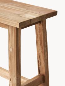 Stołek z drewna tekowego Lawas, Naturalne drewno tekowe pochodzące z recyklingu, Drewno tekowe, S 50 x W 46 cm