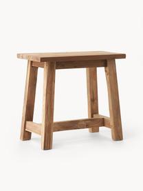 Stołek z drewna tekowego Lawas, Naturalne drewno tekowe pochodzące z recyklingu, Drewno tekowe, S 50 x W 46 cm