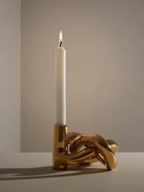Kerzenhalter Lykke aus Keramik, Keramik, Goldfarben, B 15 x H 10 cm