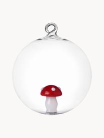 Palline di Natale fatte a mano Alice 2 pz, Vetro borosilicato, Fungo, Ø 8 cm