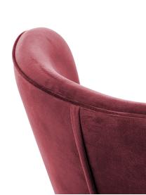 Chaise rembourrée en velours Cleo, Bordeaux