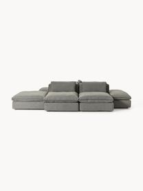 Sofa modułowa XL Felix, Tapicerka: 100% poliester Dzięki tka, Nogi: tworzywo sztuczne Ten pro, Ciemnoszara tkanina, B 360 x T 240 cm