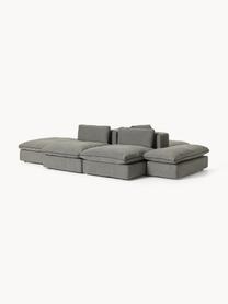 Sofa modułowa XL Felix, Tapicerka: 100% poliester Dzięki tka, Nogi: tworzywo sztuczne Ten pro, Ciemnoszara tkanina, B 360 x T 240 cm