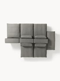 Sofa modułowa XL Felix, Tapicerka: 100% poliester Dzięki tka, Nogi: tworzywo sztuczne Ten pro, Ciemnoszara tkanina, B 360 x T 240 cm