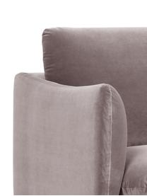 Poltrona in velluto Moby, Rivestimento: velluto (rivestimento in , Struttura: legno di pino massiccio, , Gambe: metallo verniciato a polv, Velluto greige, Larg. 90 x Prof. 90 cm