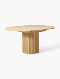 Rozkládací jídelní stůl s drážkovanou strukturou Filo, 120-160 x 75 cm, Lakované dubové dřevo, Š 120/160 cm, H 120 cm