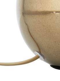 Lampada da tavolo in ceramica Neve, Paralume: poliestere, Base della lampada: ceramica, Nero, dorato, Ø 15 x Alt. 52 cm