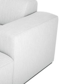 Ecksofa Melva (3-Sitzer) in Hellgrau, Bezug: Polyester Der hochwertige, Gestell: Massives Kiefernholz, Spa, Webstoff Hellgrau, B 240 x T 144 cm