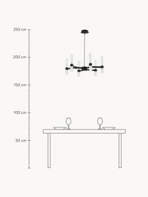 Velké závěsné svítidlo Century, Černá, transparentní, Ø 70 cm, V 31 cm