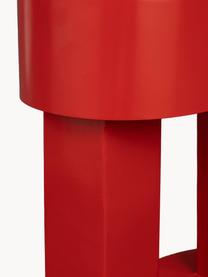 Ovaler Metall-Beistelltisch Magenta, Metall, beschichtet, Rot, B 36 x H 47 cm