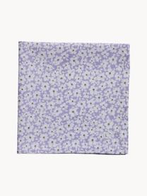 Serviette en coton à motif fleuri Liberté, 100 % coton, Lilas, blanc, larg. 40 x long. 40 cm