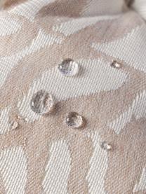 Outdoor stoelkussen Ortun met jacquard patroon, Bekleding: 100% polyacryl, spingever, Lichtbeige, gebroken wit, B 40 x L 40 cm