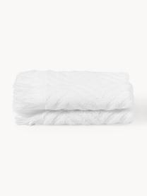 Handdoek Jacqui met hoog-laag patroon, in verschillende formaten, Wit, XS gastendoekjes, B 30 x L 30 cm, 2 stuks