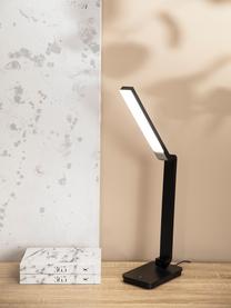 Große Dimmbare LED-Schreibtischlampe Tori, Lampenfuß: Kunststoff, Schwarz, B 11 x H 61 cm