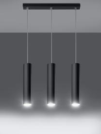 Handgemaakte hanglamp Castro, Zwart, B 45 x H 30 cm