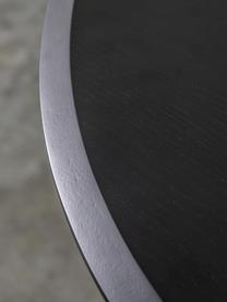 Okrągły stół do jadalni z drewna Maddox, Ø 90 cm, Blat: fornir z drewna dębowego, Nogi: drewno kauczukowe, Czarny, Ø 90 cm
