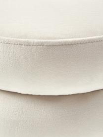 Čalouněná sametová lavice Alto, Krémově bílá, Š 110 cm, V 47 cm