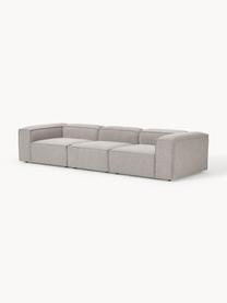 Modulares Sofa Lennon (4-Sitzer) aus Bouclé, Bezug: Bouclé (100 % Polyester) , Gestell: Massives Kiefernholz, Spe, Füße: Kunststoff Dieses Produkt, Bouclé Taupe, B 327 x T 119 cm